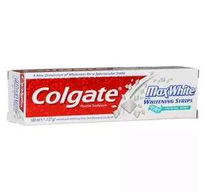 Зубна паста COLGATE Max White Whitening Strips (crystal mint), з ефектом відбілювання 100 мл