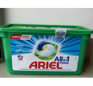 Капсули для прання Ariel Pods All in 1 Гірська свіжість, 38 шт