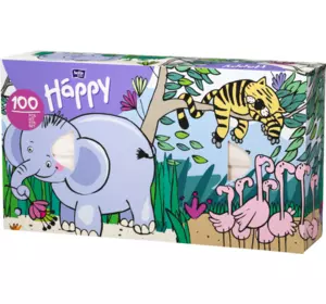 Хустинки гігієнічні паперові Bella Baby Happy універсальні (слон 100 шт.)