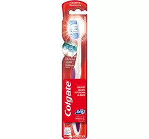 Зубна щітка Colgate 360 ° Optic White відбілююча середньої жорсткості Зубна щітка Colgate 360 ° Optic White відбілююча середньої жорсткості