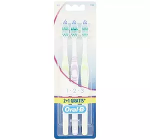 Зубна щітка Oral-B 123 Classic Care середня 3 шт Зубна щітка Oral-B 123 Classic Care середня 3 шт