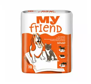 Пелюшки для тварин My Friend (60х60 см), 10 шт. Пелюшки для тварин My Friend (60х60 см), 10 шт.