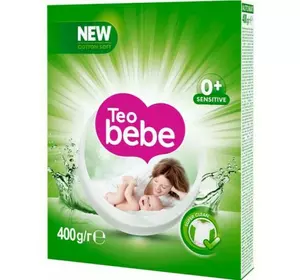 Порошок TEO BEBE Cotton Soft д/прання дитячої білизни (sensitive green), 400г Порошок TEO BEBE Cotton Soft д/прання дитячої білизни (sensitive green), 400г