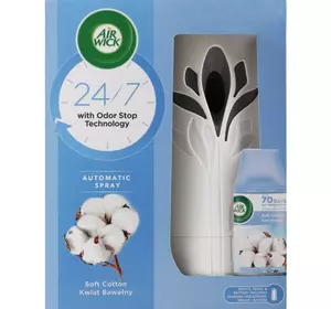 Автоматичний освіжувач повітря (набір) Air Wick Freshmatic COTTON FLOWER, 250мл Автоматичний освіжувач повітря (набір) Air Wick Freshmatic COTTON FLOWER, 250мл