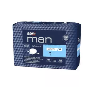 Урологічні прокладки SENI MAN Normal level 2, 15шт. Урологічні прокладки SENI MAN Normal level 2, 15шт.