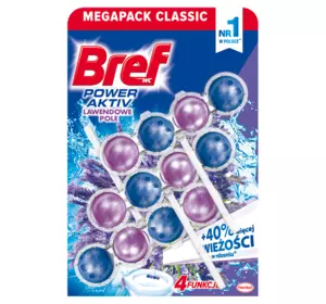 Засіб для чищення унітазу (туалетний блок) Bref POWER AKTIV (свіжість лаванди) 3*50 г Засіб для чищення унітазу (туалетний блок) Bref POWER AKTIV (свіжість лаванди) 3*50 г