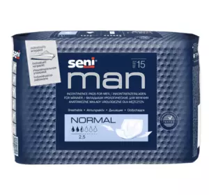 Урологічні прокладки SENI MAN NORMAL 15шт. Урологічні прокладки SENI MAN NORMAL 15шт.