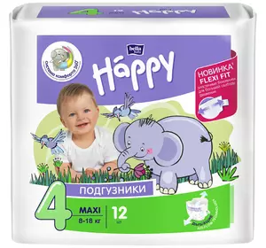 Підгузники дитячі Bella Baby HAPPY maxi (4) 12шт. Підгузники дитячі Bella Baby HAPPY maxi (4) 12шт.