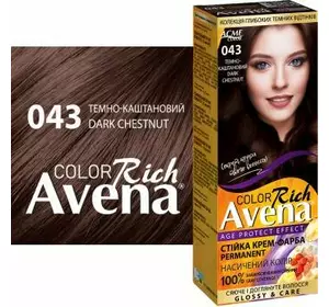 Крем-фарба для волосся "ЕКМІ-КОЛОР" AVENA 043 Темно-каштановий Крем-фарба для волосся "ЕКМІ-КОЛОР" AVENA 043 Темно-каштановий