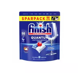 Капсулі для посудомийних машин Finish Quantum Fresh 98 шт Капсулі для посудомийних машин Finish Quantum Fresh 98 шт