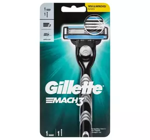 Станок з 1 змінною касетою Gillette Mach3 Станок з 1 змінною касетою Gillette Mach3