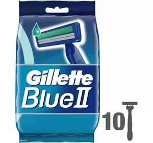 Одноразові станки для гоління (Бритви) чоловічі Gillette Blue 2 10 шт Одноразові станки для гоління (Бритви) чоловічі Gillette Blue 2 10 шт