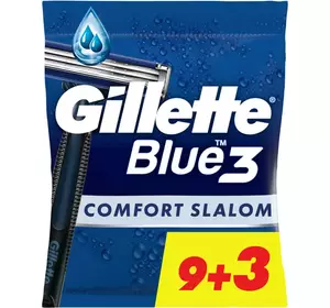 Одноразові станки для гоління (Бритви) чоловічі Gillette Blue 3 Comfort Slalom 12 шт Одноразові станки для гоління (Бритви) чоловічі Gillette Blue 3 Comfort Slalom 12 шт