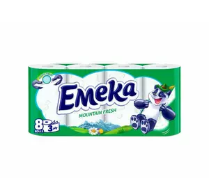 Тришаровий туалетний папір Emeka Ocean Breeze Океанський бриз 8 рулонів Тришаровий туалетний папір Emeka Ocean Breeze Океанський бриз 8 рулонів