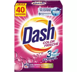 Пральний порошок DASH для кольорових речей 2600 г 40 прань Пральний порошок DASH для кольорових речей 2600 г 40 прань