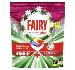 Таблетки для посудомийних машин Fairy Platinum Plus 53 шт Таблетки для посудомийних машин Fairy Platinum Plus 53 шт