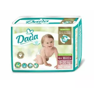 Підгузники дитячі Dada Extra Soft Maxi plus (4+) 9-20 кг, 42шт. Підгузники дитячі Dada Extra Soft Maxi plus (4+) 9-20 кг, 42шт.