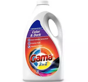 Гель для прання Gama 3в1 Color & Dark (83 прання), 4.15 л Гель для прання Gama 3в1 Color & Dark (83 прання), 4.15 л