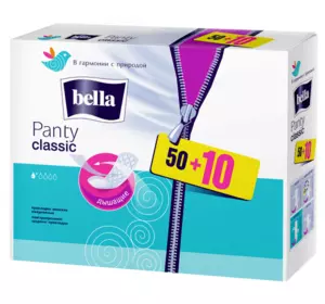 Прокладки гiгiєнiчнi щоденнi BELLA PANTI CLASSIC 50+10 (60шт) Прокладки гiгiєнiчнi щоденнi BELLA PANTI CLASSIC 50+10 (60шт)