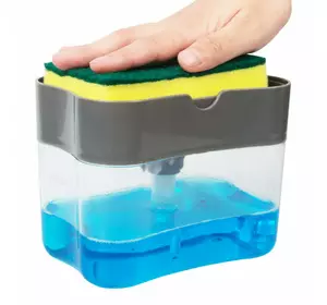 Smart Clean дозатор для рідини миття посуду з тримачем д/губки + губка, 1 шт. Smart Clean дозатор для рідини миття посуду з тримачем д/губки + губка, 1 шт.
