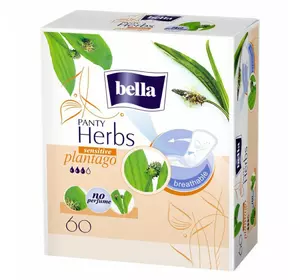 Прокладки гігієнічні щоденні BELLA Panty Herbs sensitive plantago (60 шт.) Прокладки гігієнічні щоденні BELLA Panty Herbs sensitive plantago (60 шт.)