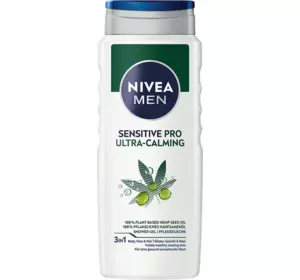 Гель для душу Nivea Men Sensitive Pro Ultra - Calming 3 в 1 для чоловіків 500 мл Гель для душу Nivea Men Sensitive Pro Ultra - Calming 3 в 1 для чоловіків 500 мл