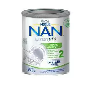 Суха молочна суміш Nestle NAN ExpertPro Total Комфорт 2 для дітей від 6 місяців, 800г Суха молочна суміш Nestle NAN ExpertPro Total Комфорт 2 для дітей від 6 місяців, 800г