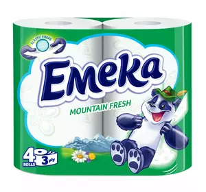 Тришаровий туалетний папір Emeka Ocean Breeze Океанський бриз 4 рулони Тришаровий туалетний папір Emeka Ocean Breeze Океанський бриз 4 рулони