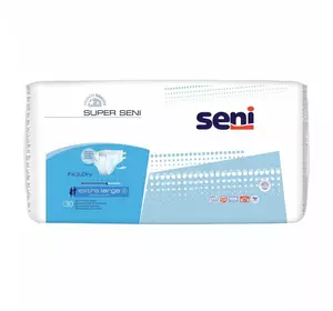 Підгузки для дорослих SUPER SENI Extra Large AIR (4) 30шт. Підгузки для дорослих SUPER SENI Extra Large AIR (4) 30шт.