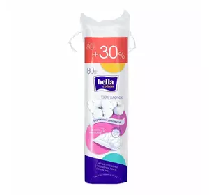 ВАТНІ ДИСКИ КРУГЛІ BELLA Cotton 80 шт+30 ВАТНІ ДИСКИ КРУГЛІ BELLA Cotton 80 шт+30