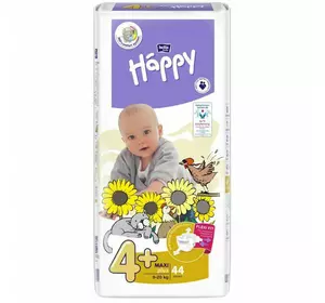 Підгузники дитячі Bella Baby HAPPY maxi plus (4+) 44шт. Підгузники дитячі Bella Baby HAPPY maxi plus (4+) 44шт.