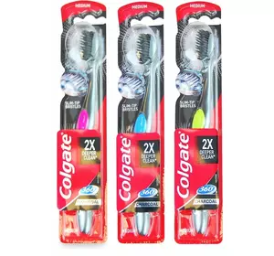 Зубна щітка COLGATE 360° CHARCOAL SLIM-TIP BRISTLES MEDIUM (з деревним вугіллям) Зубна щітка COLGATE 360° CHARCOAL SLIM-TIP BRISTLES MEDIUM (з деревним вугіллям)