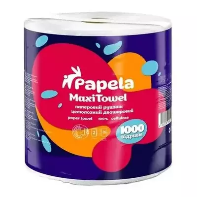 Паперові рушники Papela MaxiTowel Двошарові 1000 відривів