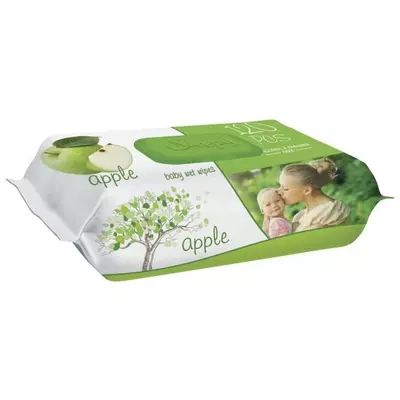 Вологі серветки із клапаном «Sleepy» яблуко, 120 шт