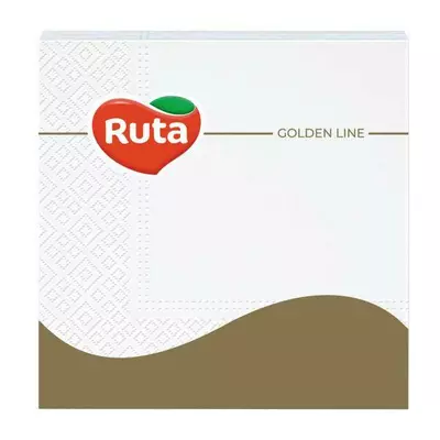 Серветки паперові столові Ruta, білі (3-шари) 33х33см, 20 шт.