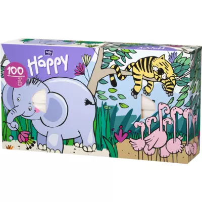 Хустинки гігієнічні паперові Bella Baby Happy універсальні (слон 100 шт.)