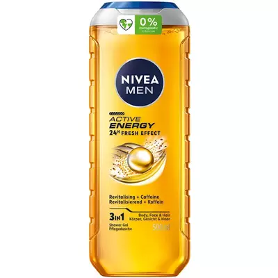 Гель для душу NIVEA MEN Активна Енергія 3в1 для тіла-обличчя-волосся 500 мл