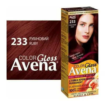 Крем-фарба для волосся "ЕКМІ-КОЛОР" AVENA 233 Рубіновий