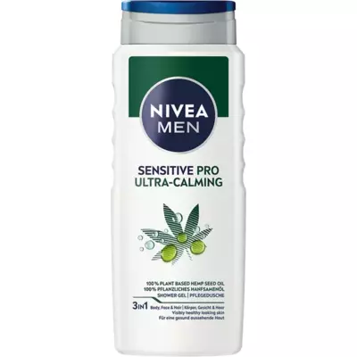 Гель для душу Nivea Men Sensitive Pro Ultra - Calming 3 в 1 для чоловіків 500 мл