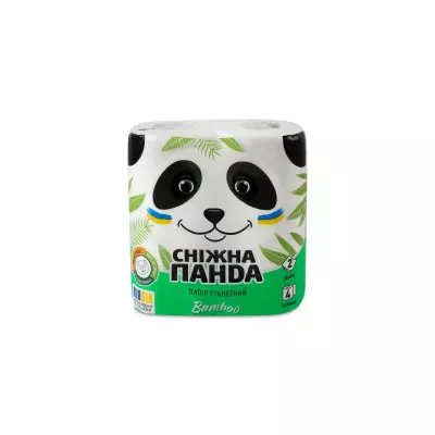 Папір туалетний 2-х шаровий Bamboo Сніжна панда 4шт