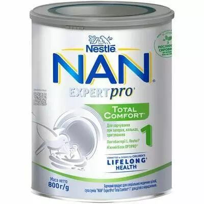 Суха молочна суміш Nestle NAN ExpertPro Total Комфорт 1 для дітей з народження, 800г