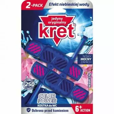 Туалетний блок д/туалету KRET Water Lily кольорова вода, 2х40 г